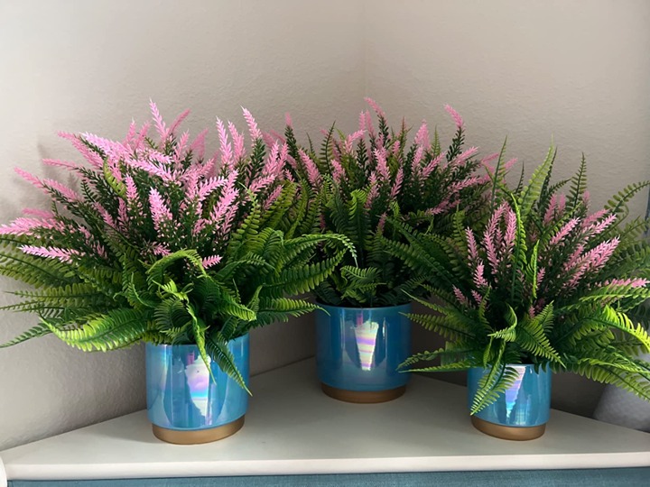 Ceramic Pots for Plants, Rainbow Pearl Glaze Planter with Drainage Hole