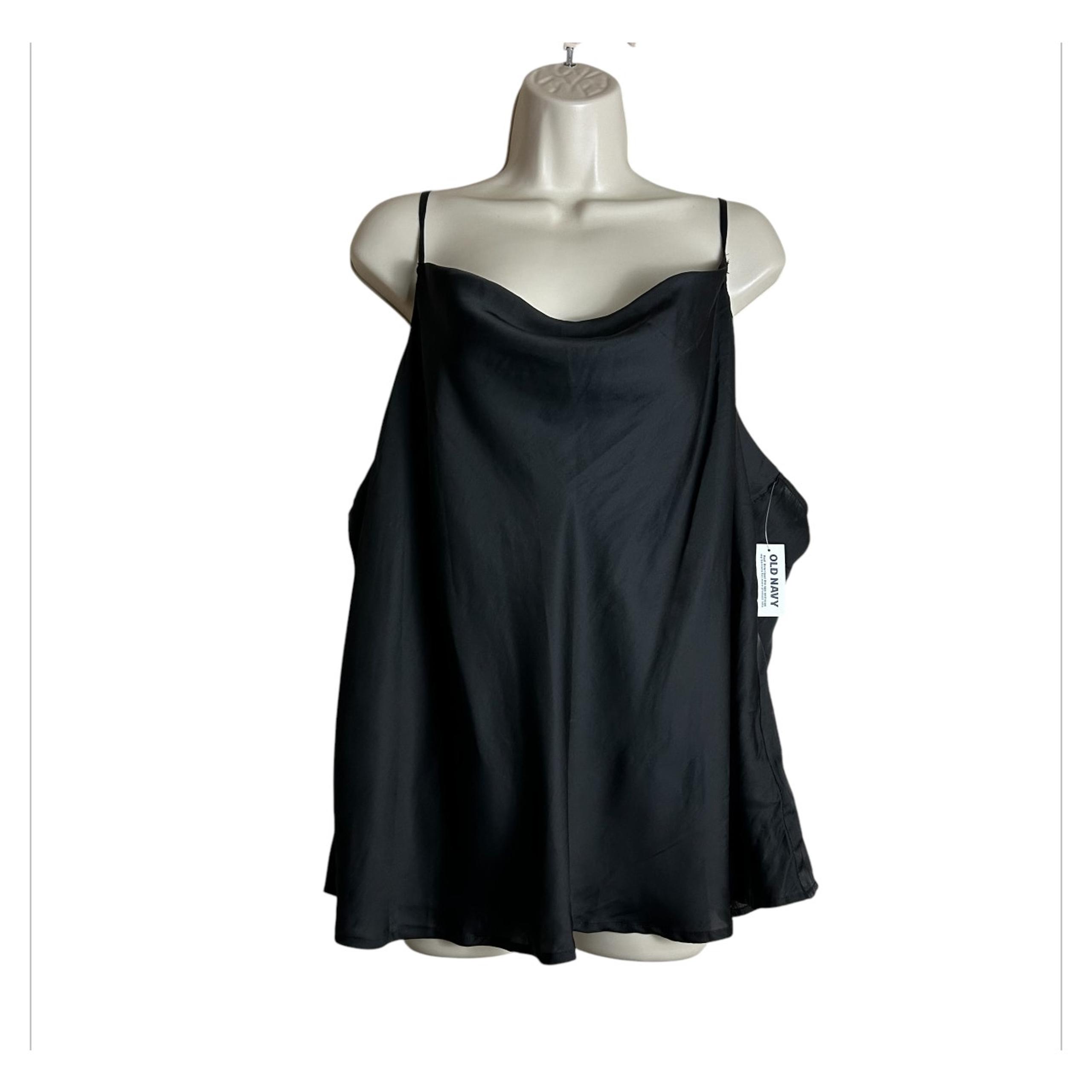 Old Navy XXL Black Cami Top New NWT Cowl Neck Sleeveless