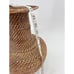 Handwoven Wicker Vase Decorative Accent Piece With Textured Weave & Wide Rim Des