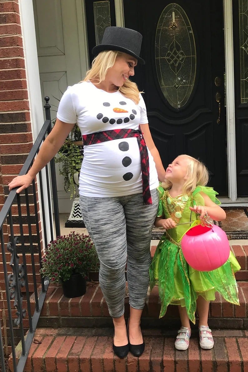 Snowman pregnancy T-shirt, Christmas sweater shirt, holiday pregnancy shirt