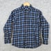 Sir Pendleton Boy's Size M Blue Plaid Wool Shirt Heavy Warm Outdoors Winter