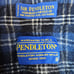 Sir Pendleton Boy's Size M Blue Plaid Wool Shirt Heavy Warm Outdoors Winter
