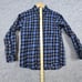 Sir Pendleton Boy's Size M Blue Plaid Wool Shirt Heavy Warm Outdoors Winter