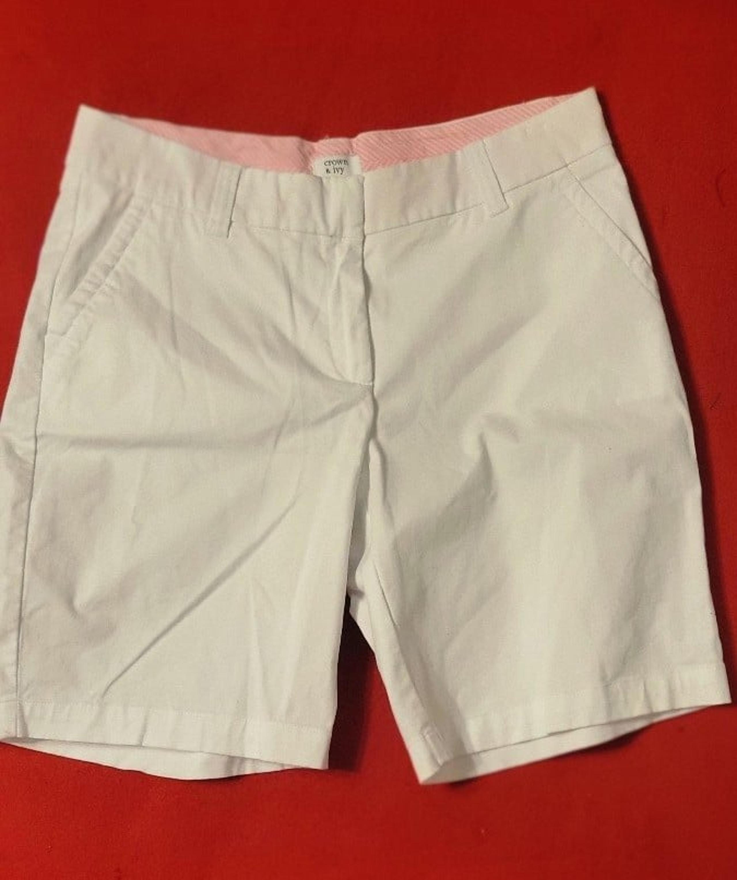 Women's Crown & Ivy White Bermuda Shorts