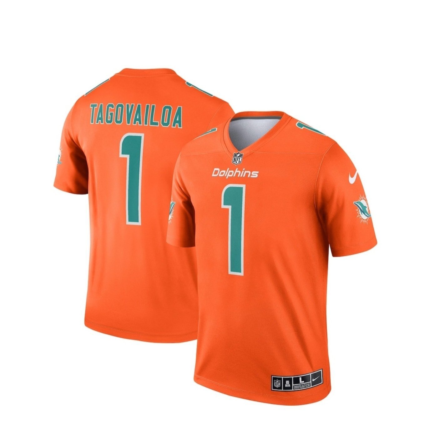 Nike Dri-Fit Miami Dolphins Tua Tagovailoa Inverted Legend Jersey Size XL