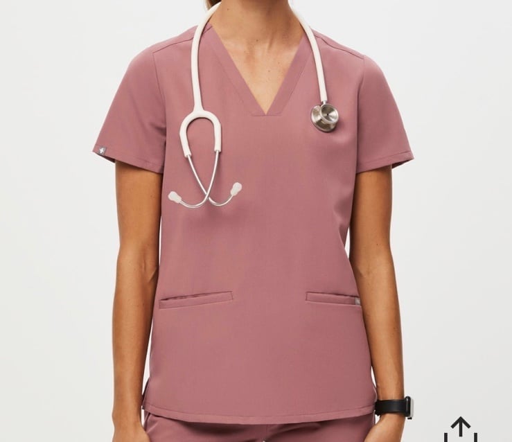 NWT FIG Clothing Casma Three-Pocket Scrub Top XS