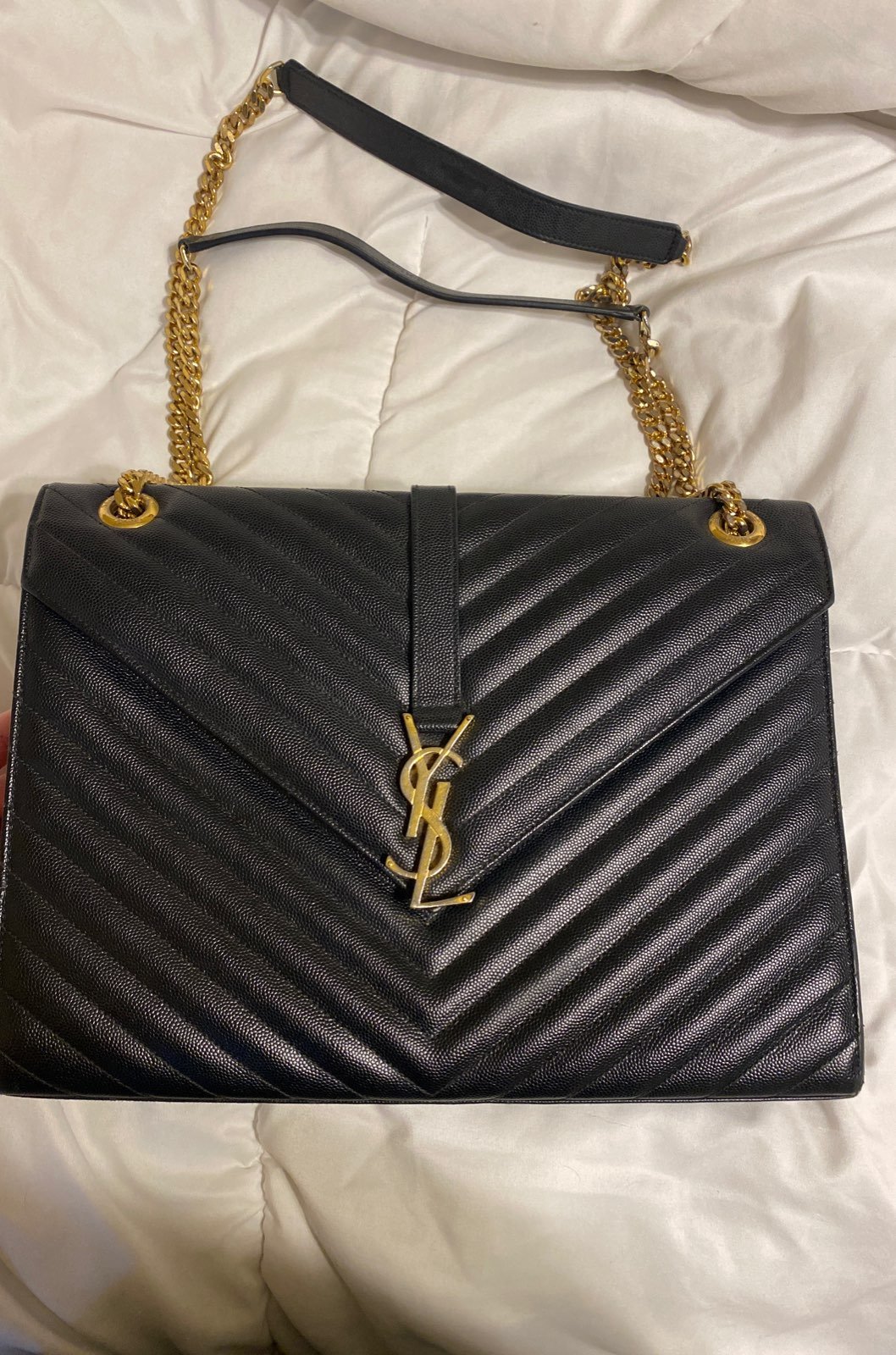 YSL Monogram Large Matelasse Envelope Ba