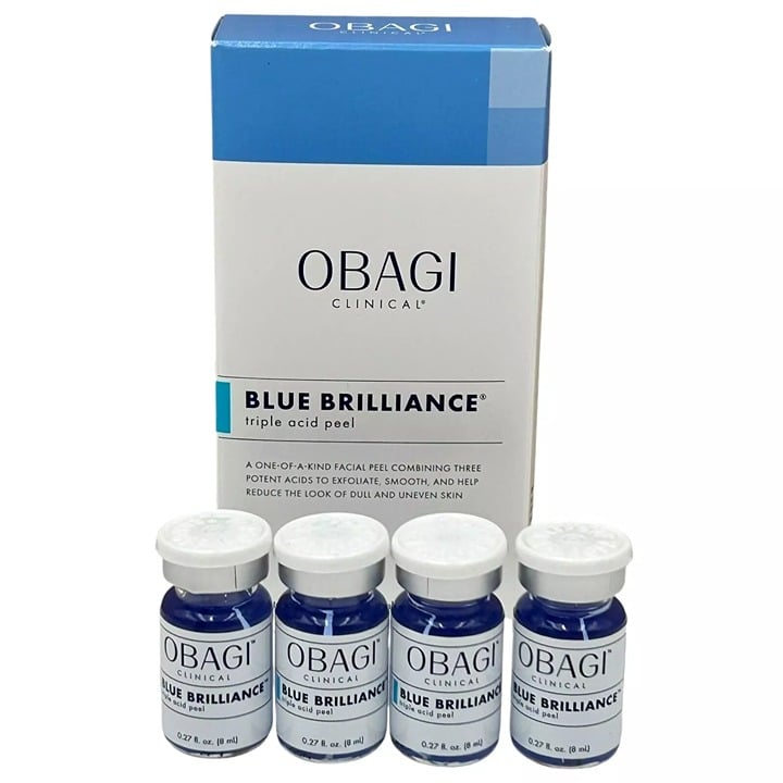 OBAGI 4pc Clinical Blue Brilliance Triple Acid Peel Set For Uneven & Dull Skin