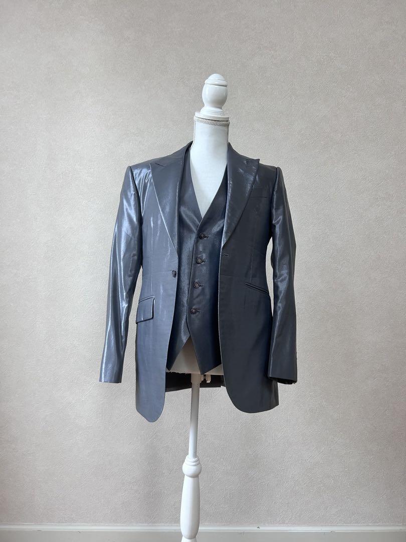 Silver Tuxedo Set: Jacket, Vest