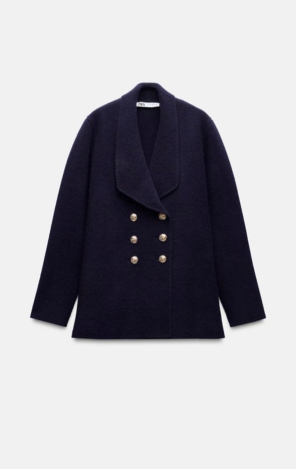 Double breasted wool jacket