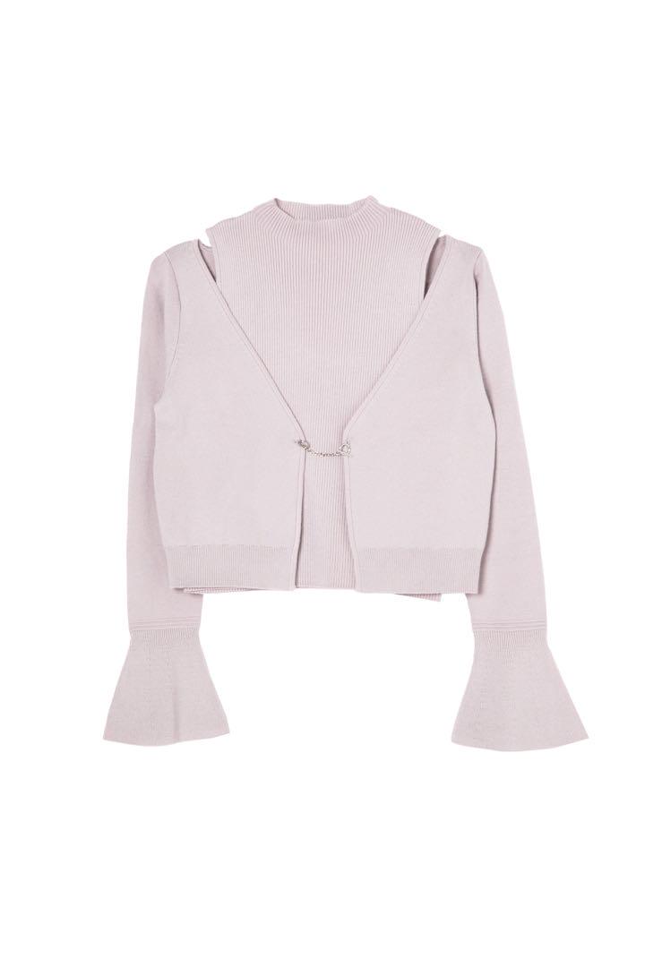 Herlipto＊Flared Sleeve Knit Set