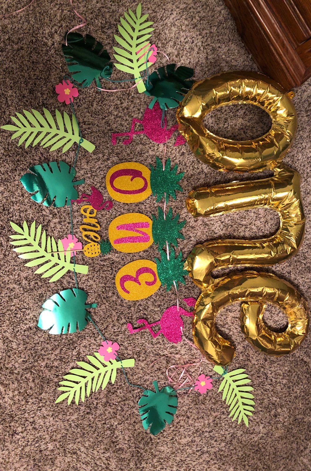 Tropical One year old birthday decoratio