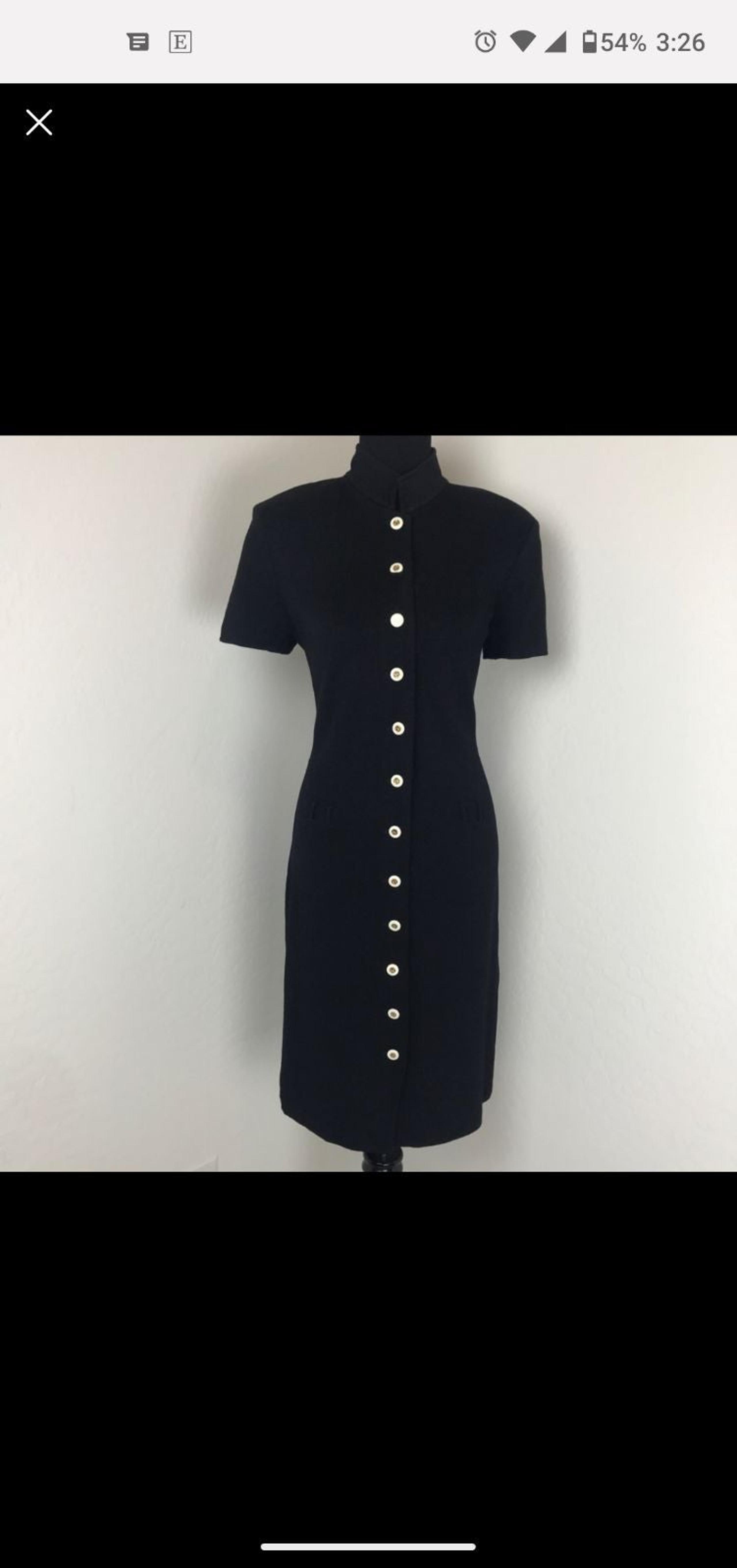 St. John Collection Black Knit Stretchy Dress