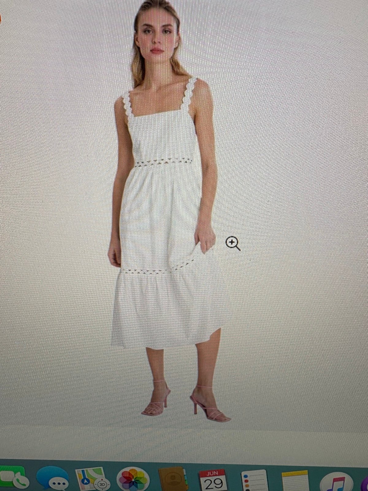 Donna Morgan women’s Square-Neck Sleeveless Tiered Dress SZ 14 NWT