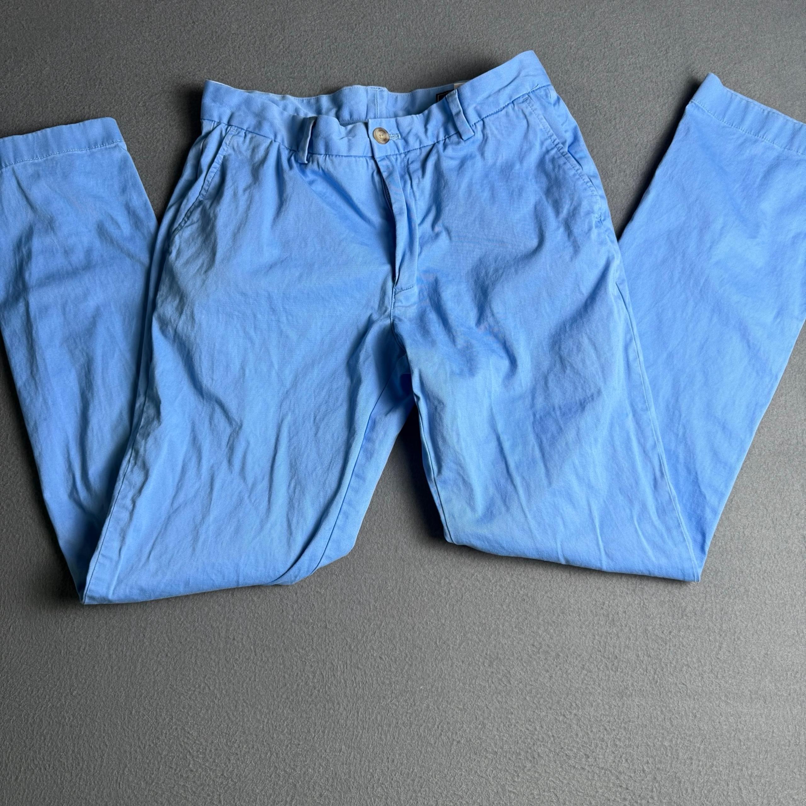 Vineyard Vines Breaker Pants Mens 32x34 Blue Chino Cotton Preppy Classic Golf