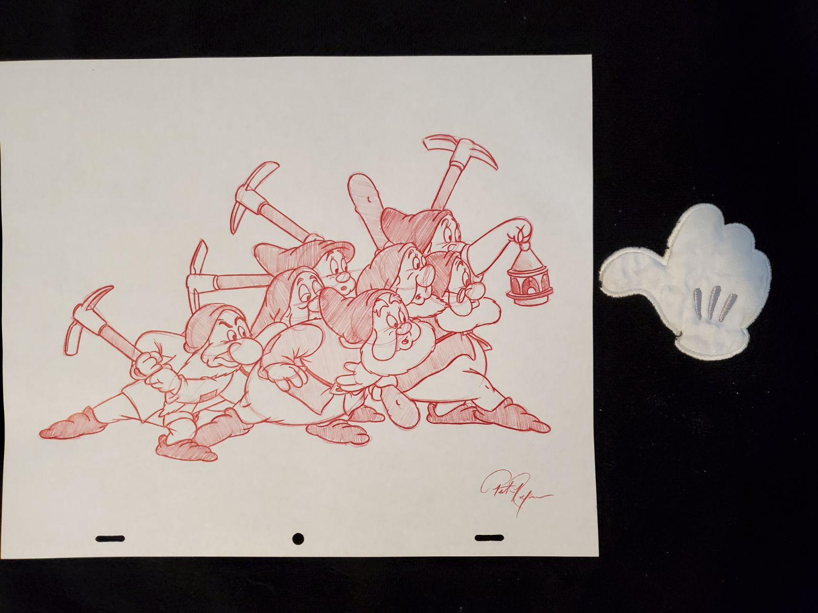 Disney Snow White Seven 7 Dwarfs Drawing