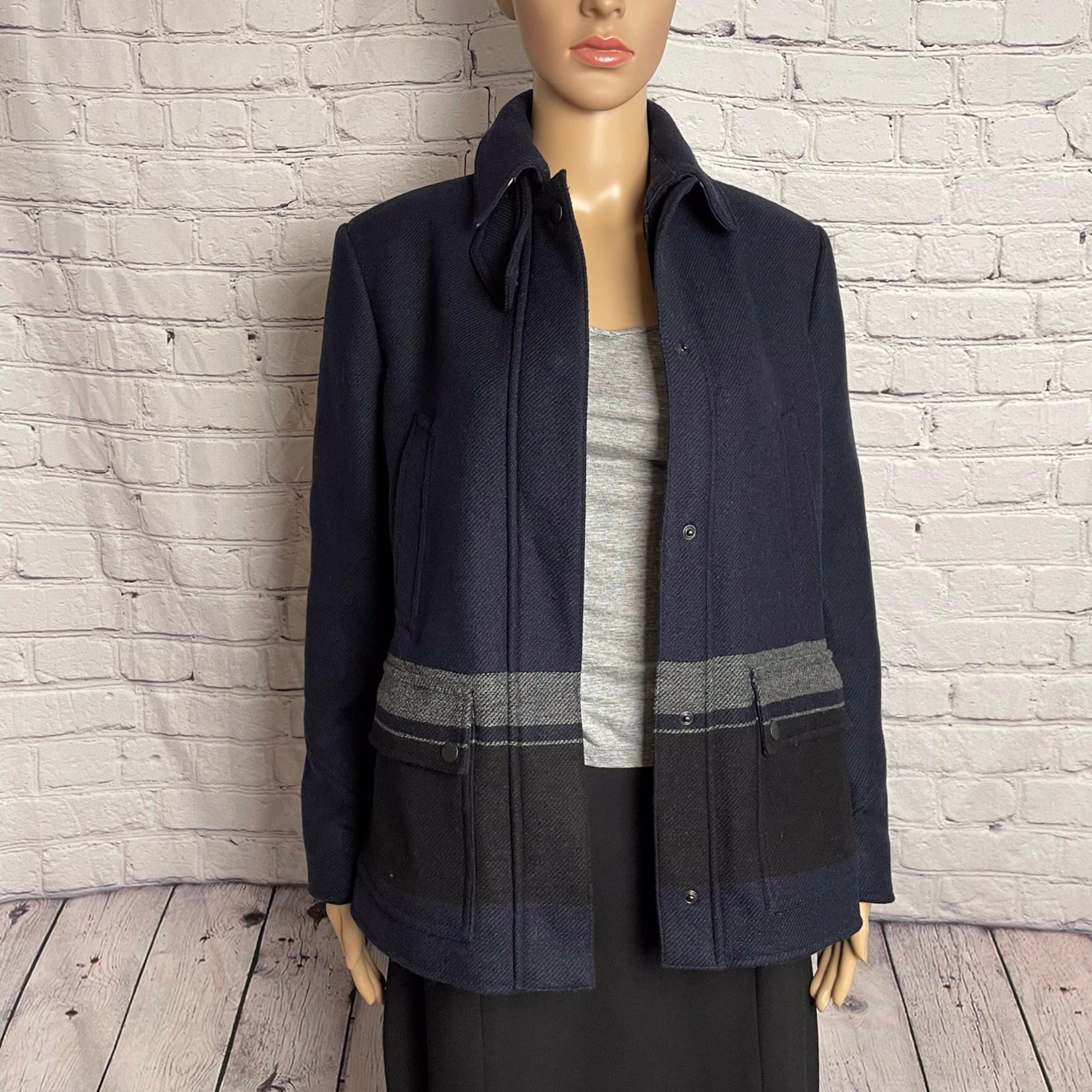 Rag and Bone Wool Coat Jacket Blue Color Size S