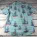 New Chubbies The Flagship Flag Shirt 2XL Sailboats All over Pattern Button NWT