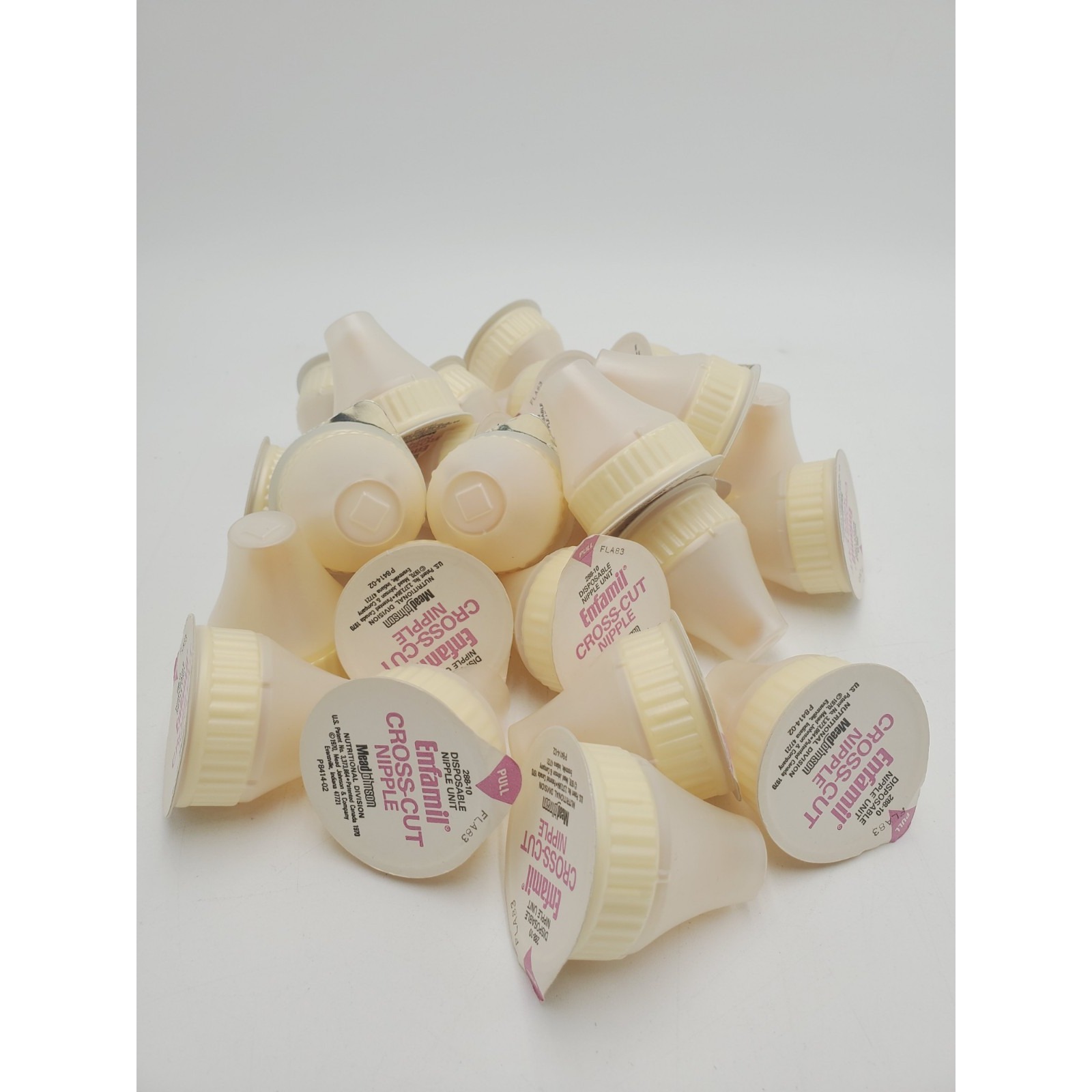 Lot Of 26 Vintage Enfamil Cross-Cut Tip Nipple 1970 Classic