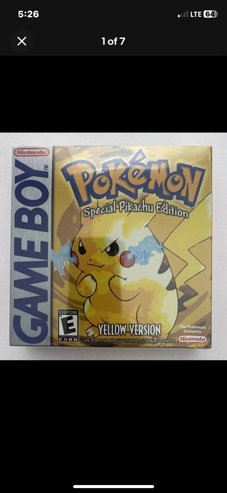 Pokémon Yellow Version High Quality Reproduction Boxed/Sealed Nintendo Gameboy