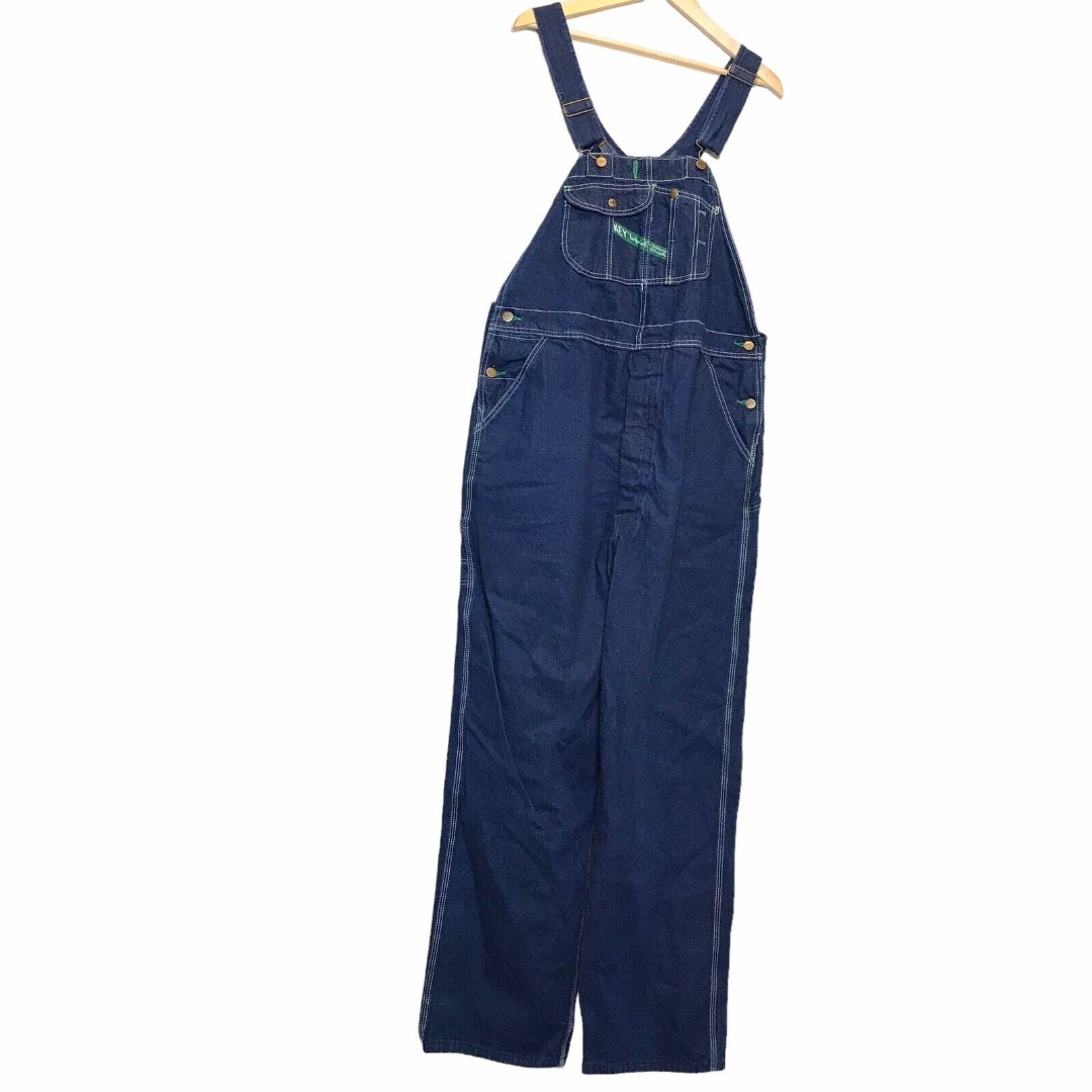 Key Imperial denim bib overalls mens size 42x34 Dark Wash