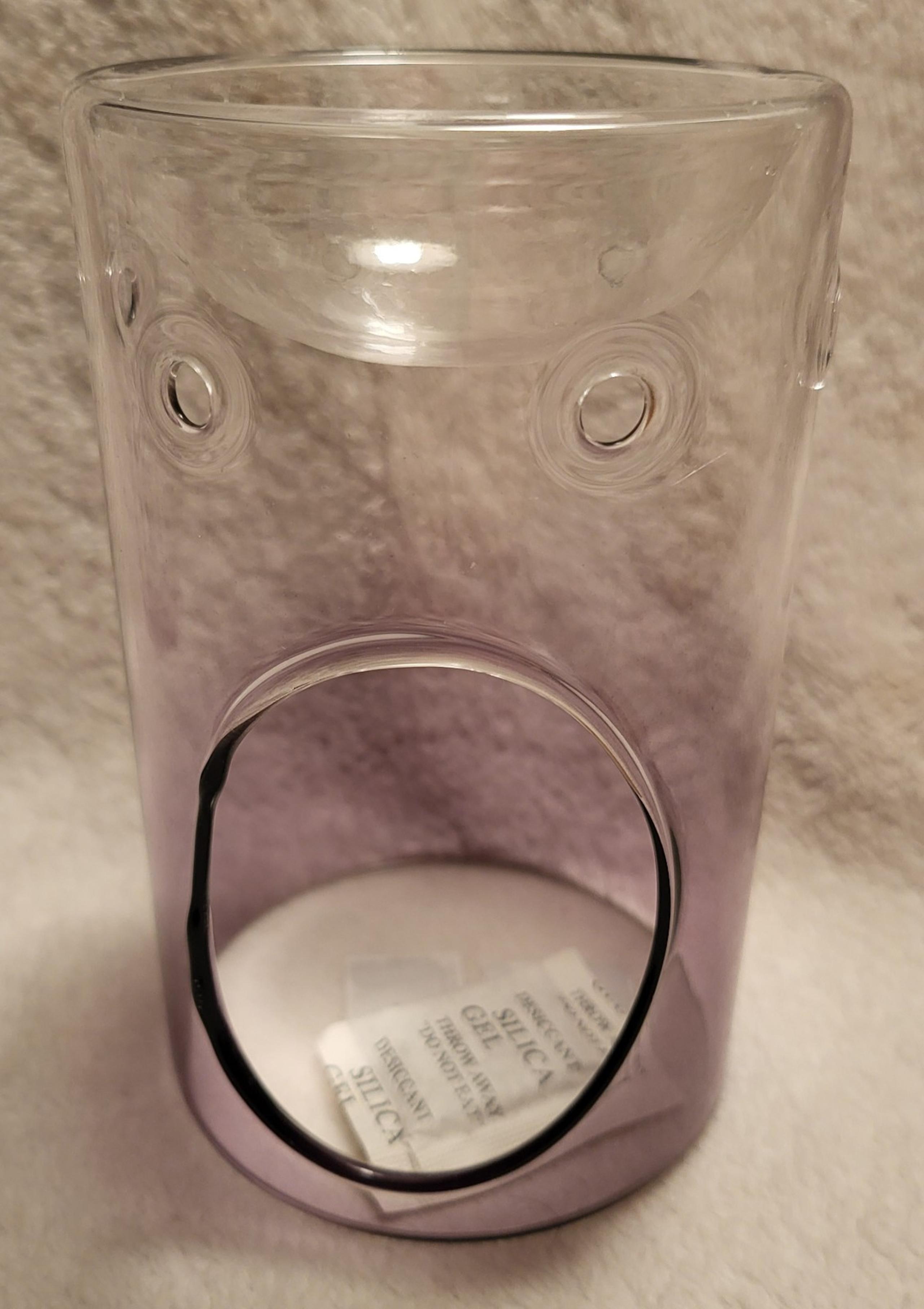 Yankee Candle Savoy Ombre Mist Clear Glass Wax Fragrance Oil Warmer Votive 6"