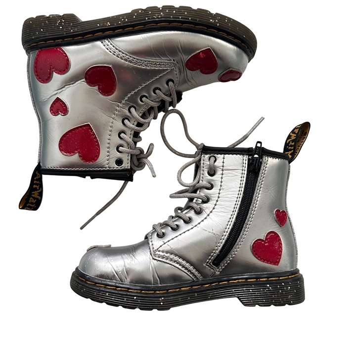 Dr. Martens JUNIOR 1460 GLITTER STAR PATENT LACE UP BOOTS