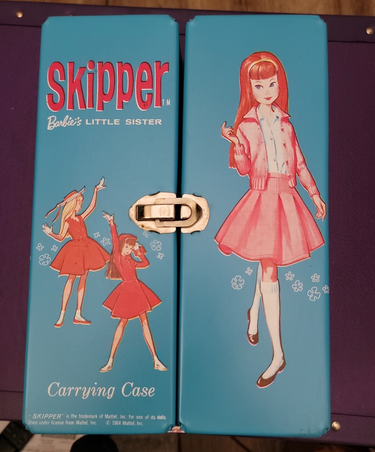 1964 Barbie's Sister, Blue Skipper Doll Carrying Case