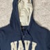 New Sz LG Women’s Colosseum Navy Midshipmen Full Zip Hoodie Blue