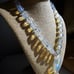Vintage Stunning Opalescence Art Glass Drop Pendant Chunky Bead Necklace