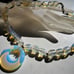 Vintage Stunning Opalescence Art Glass Drop Pendant Chunky Bead Necklace