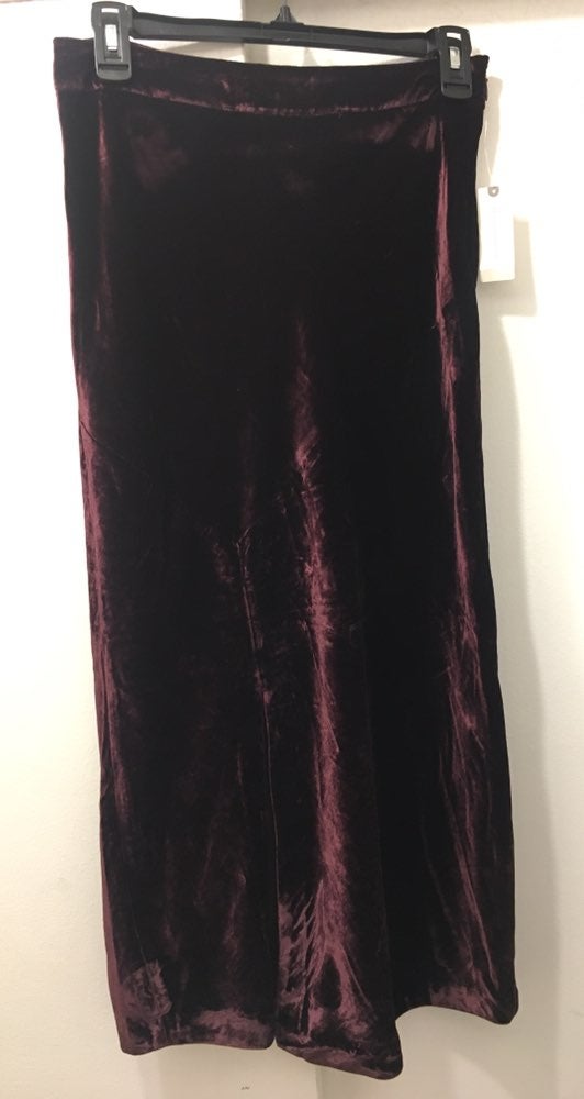 MAEVE velvet plum skirt NWT 8 S/M