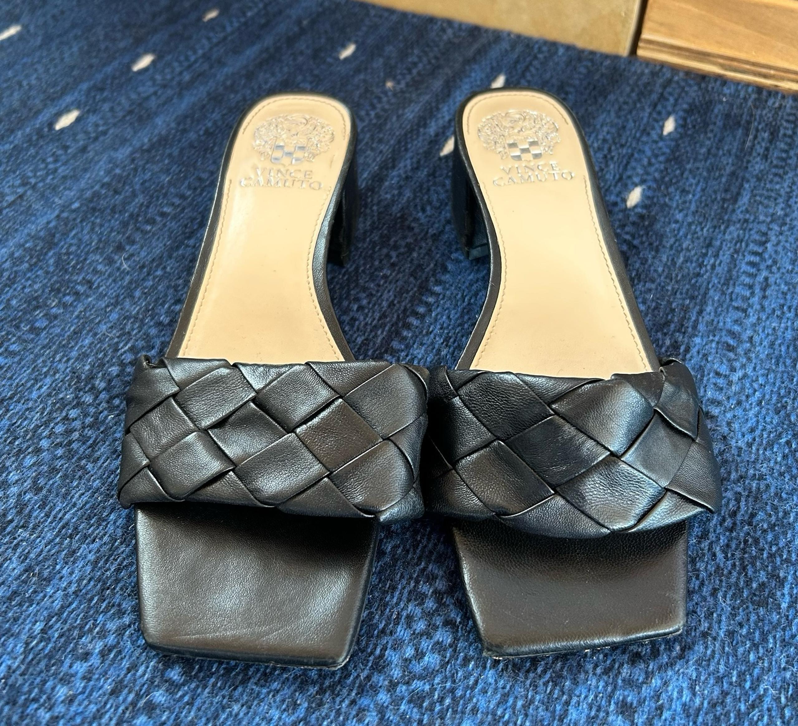 Vince Camuto Black Braided Sandals