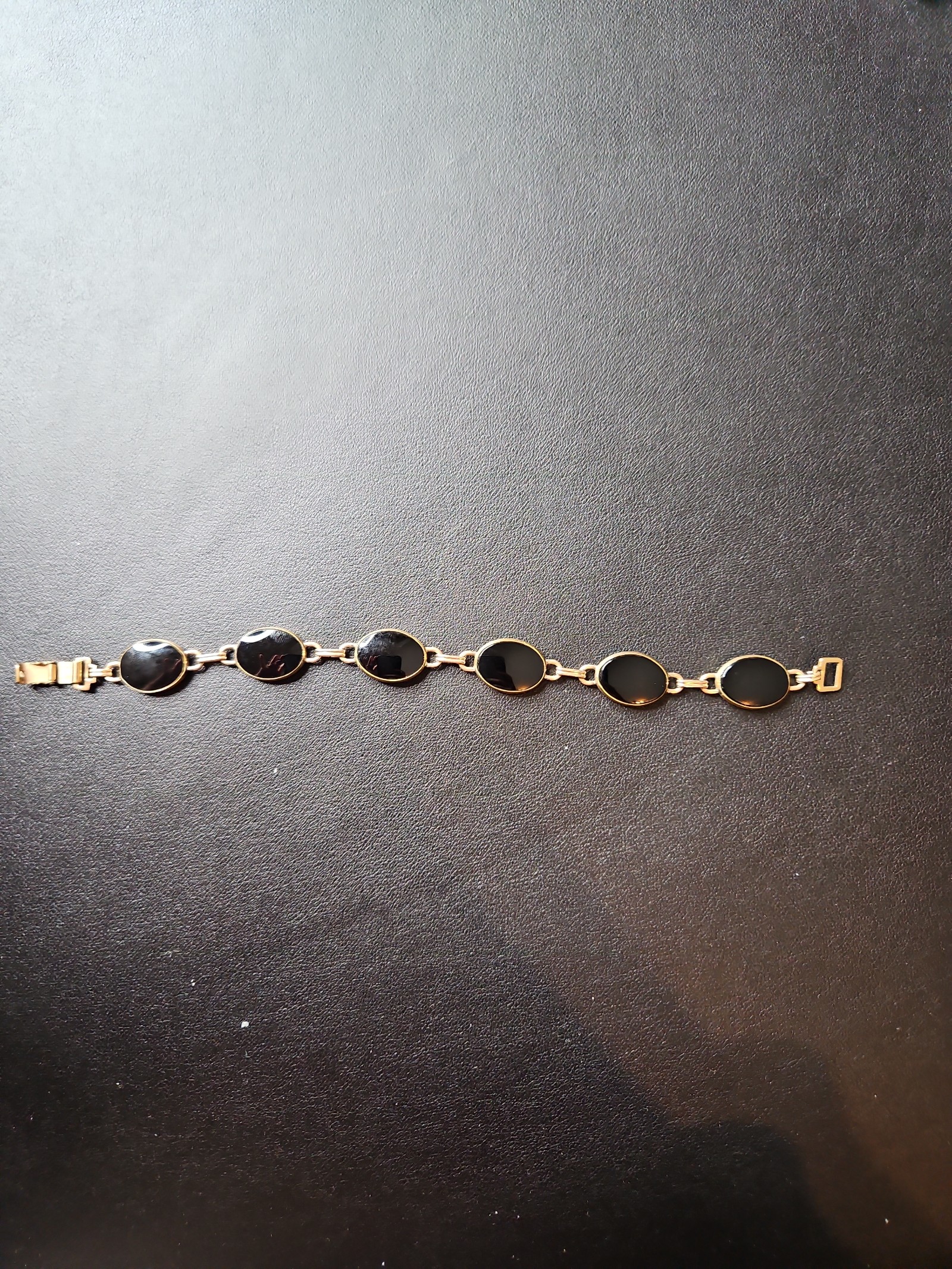 12k gold onyx Bracelet vintage