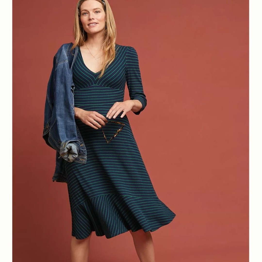 Maeve anthropologie Flores Striped Dress small