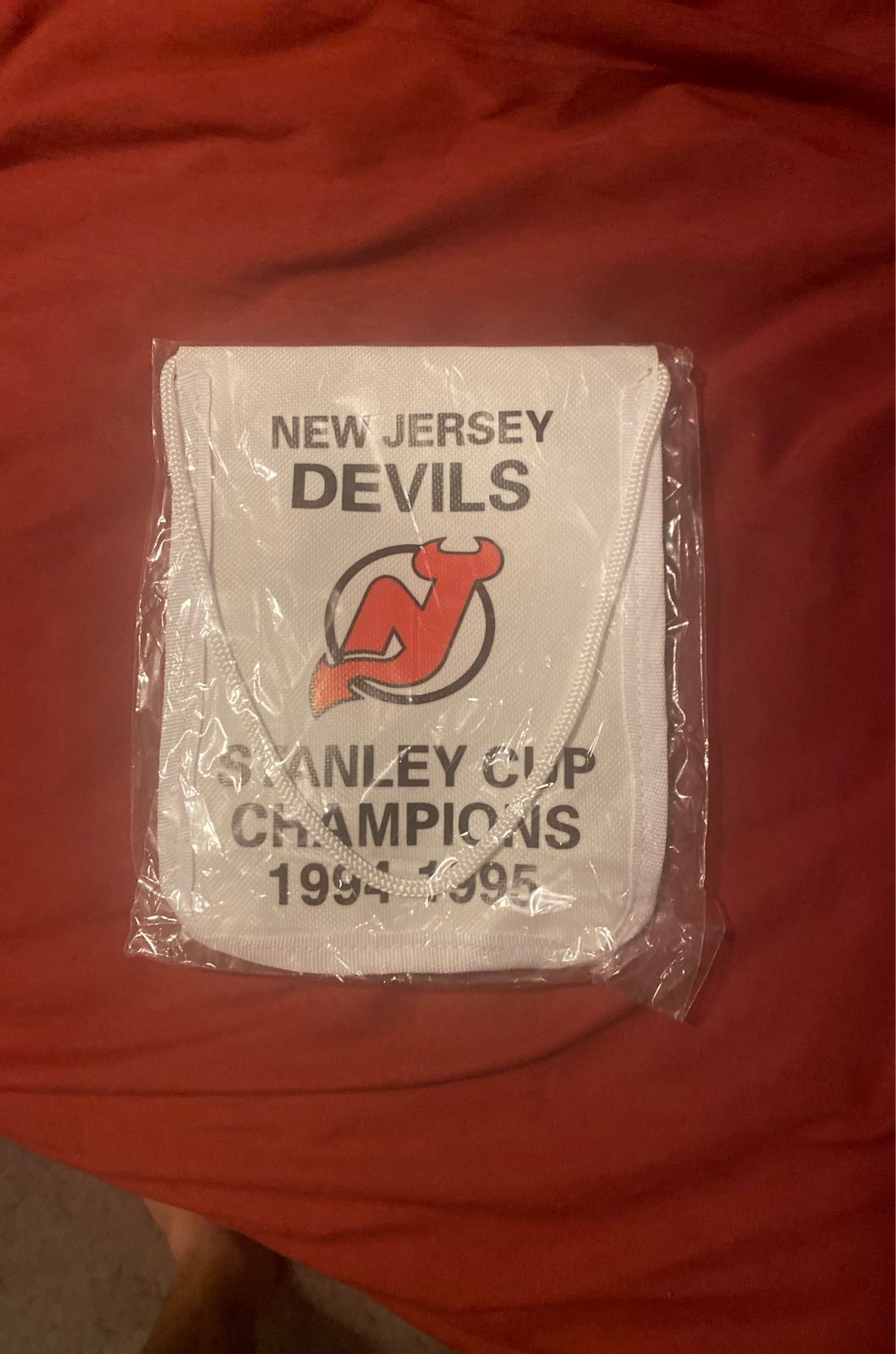 New jersey devils 1995 stabley cup replica banner.