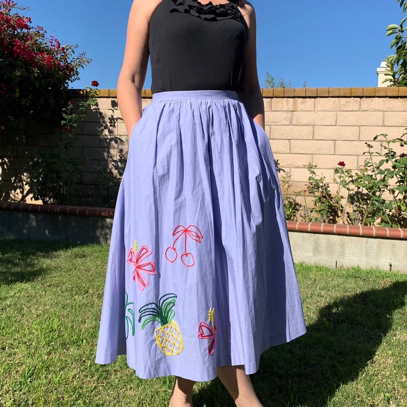 NWT J.Crew Embroidered Skirt
