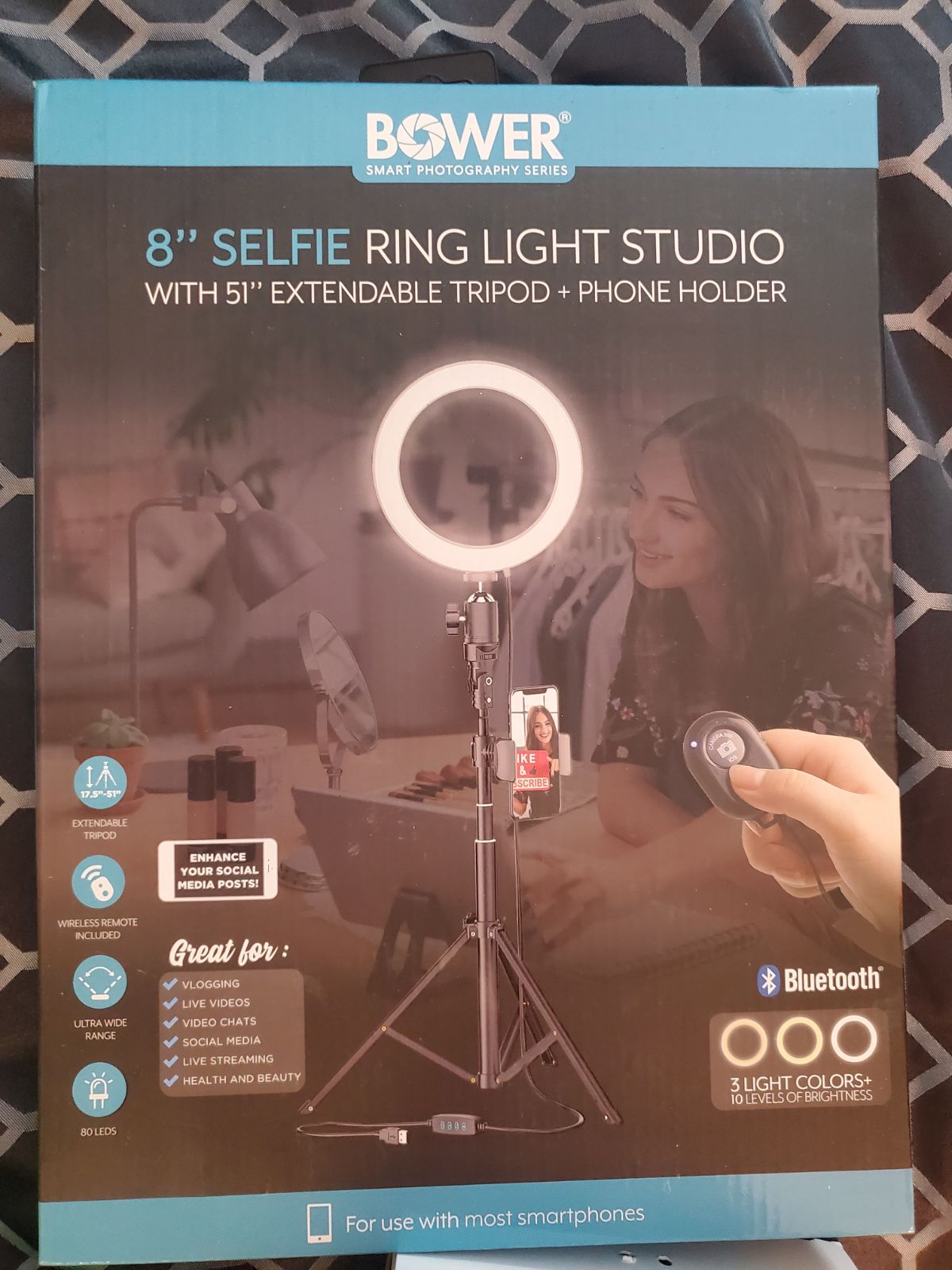 8 selfie ring light'