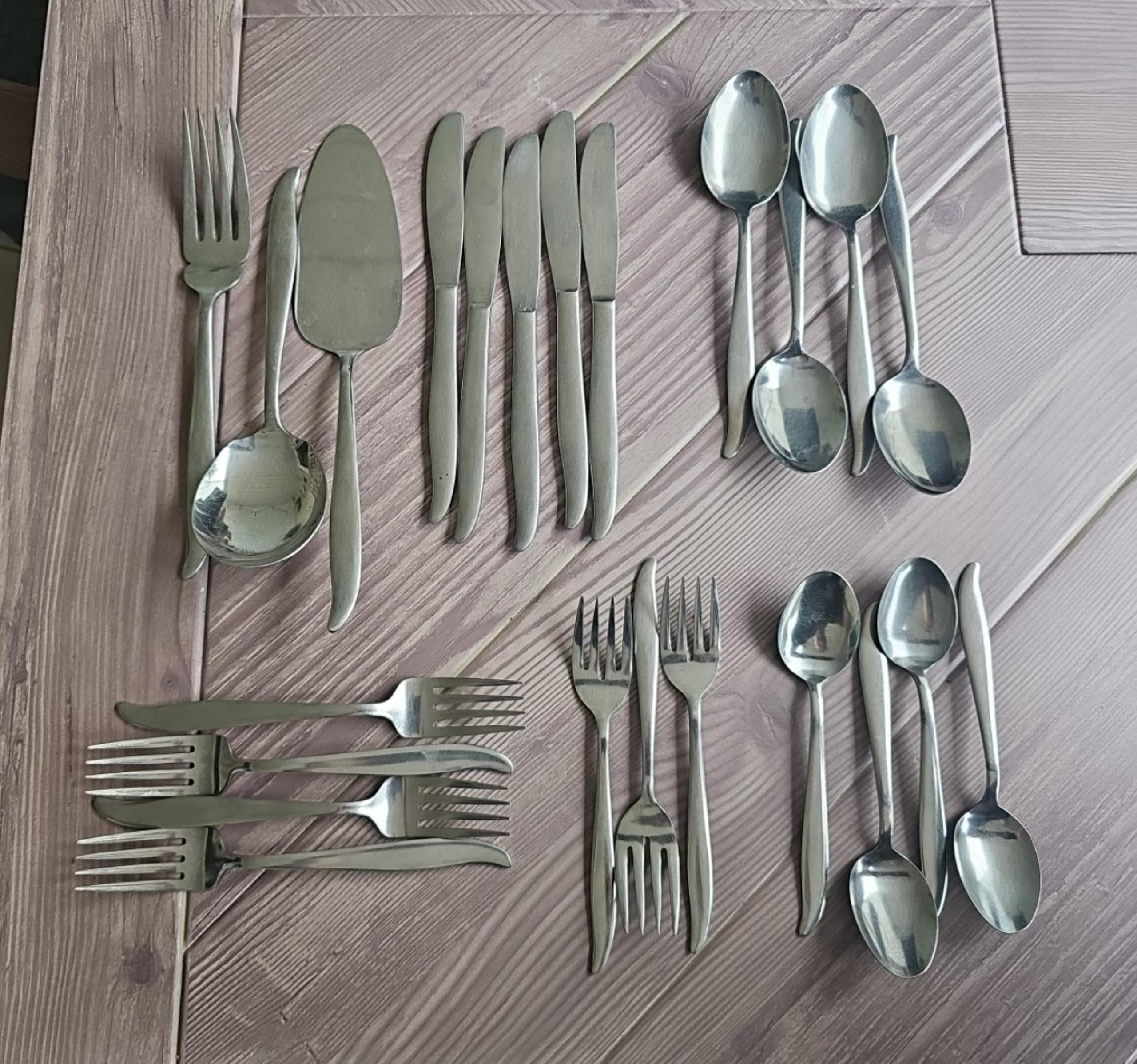 23 Pieces  Vintage Linmark Stainless Flatware Japan LNM2 Pattern Silverware