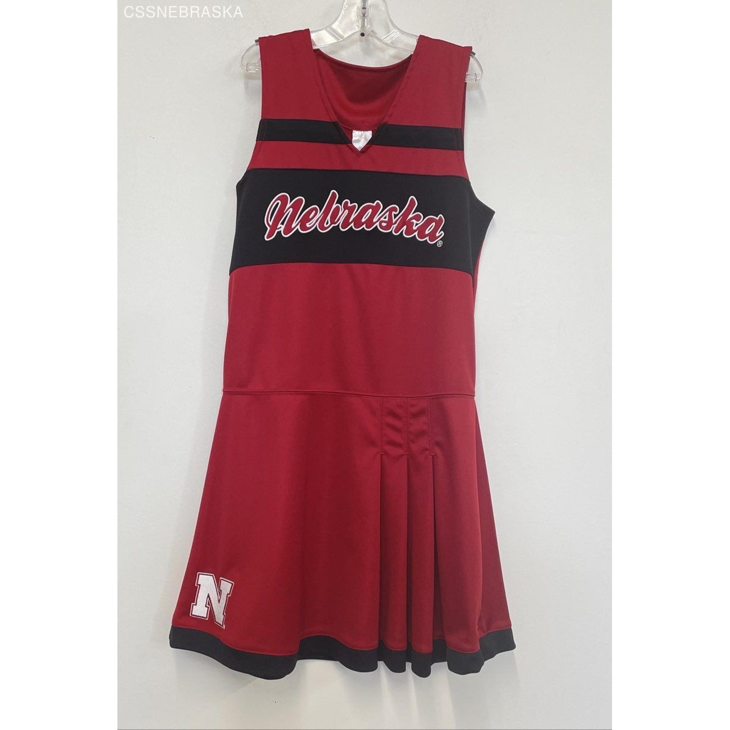 Red Youth Husker Cheer Jumper Dress With Turtleneck Set - Size XS - Brand Q
