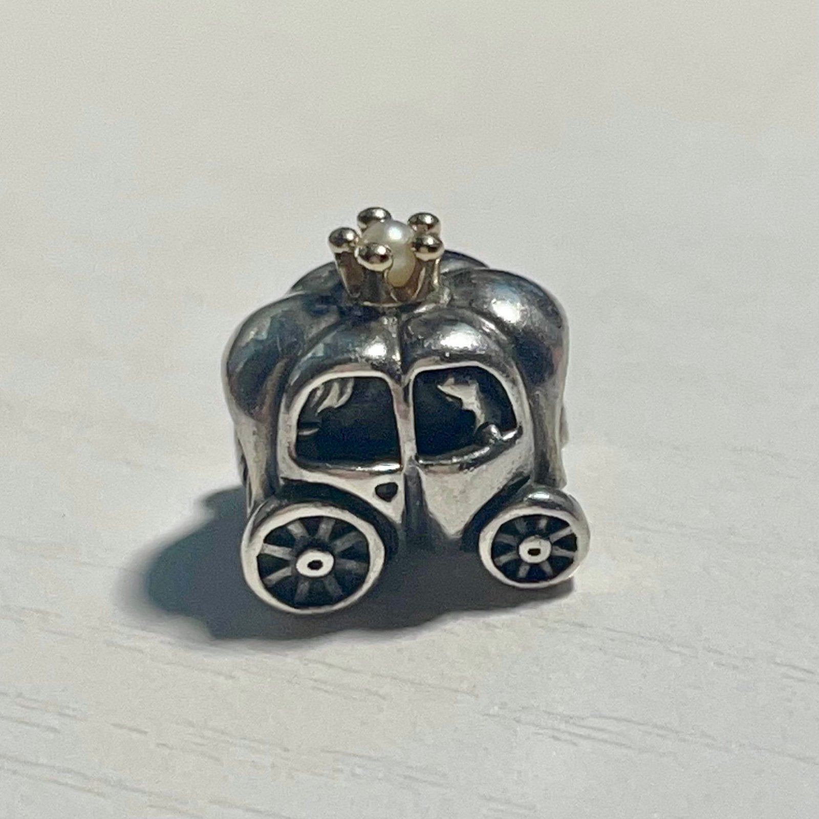 Authentic Pandora Royal Carriage Charm Sterling Silver & 14K