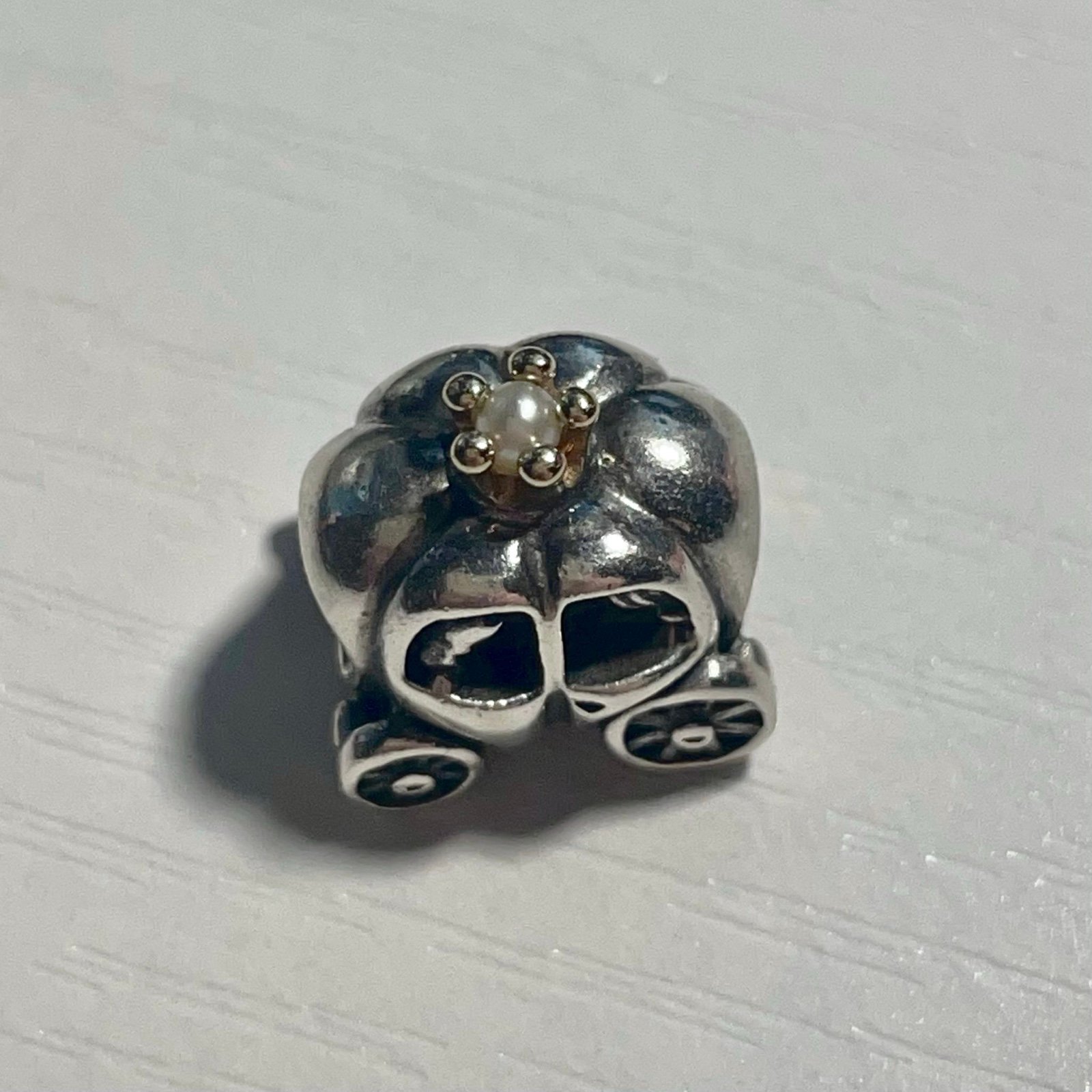 Authentic Pandora Royal Carriage Charm Sterling Silver & 14K