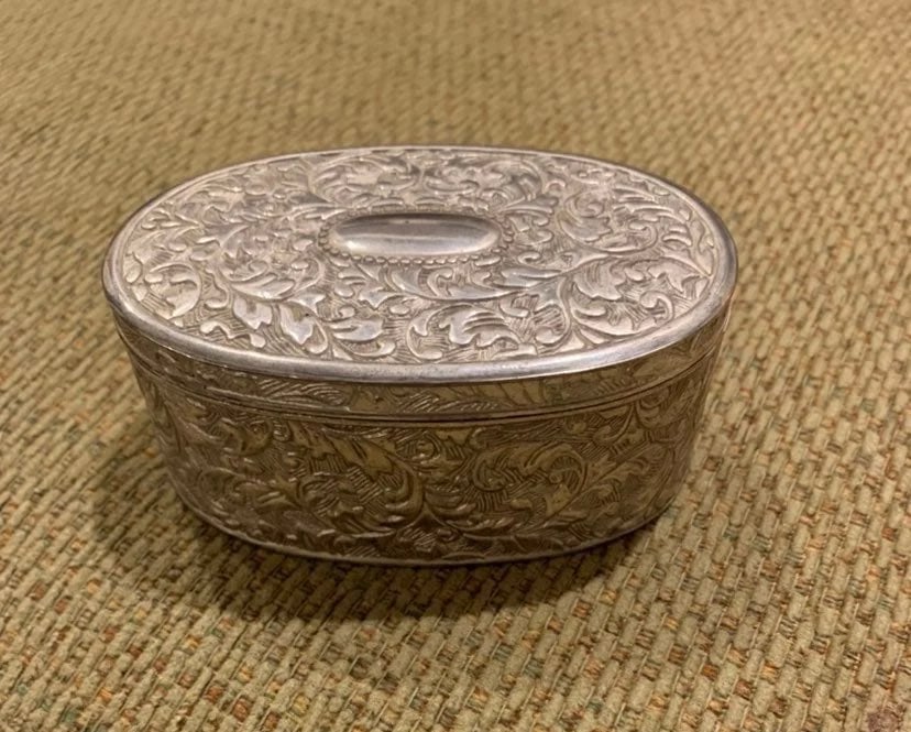 Antique Silver Plated Jewelry Box