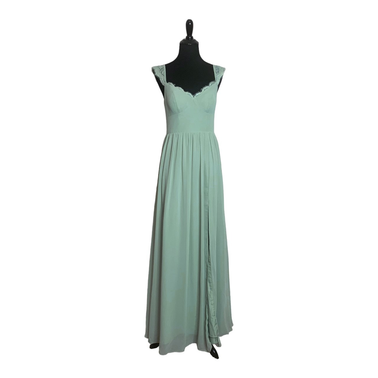 Azazie pale green formal dress size A2