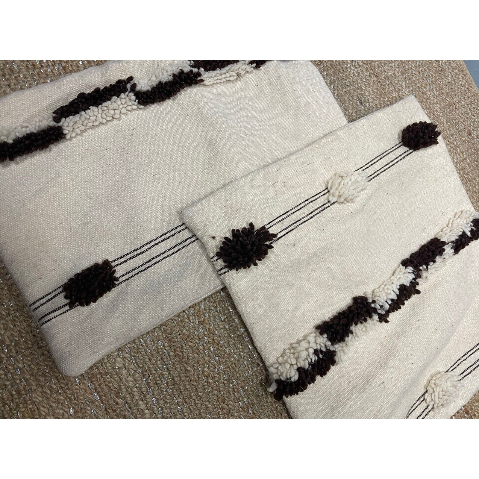 Restoration Hardware Pillows Cover Set Of 2 Rare Find Wool