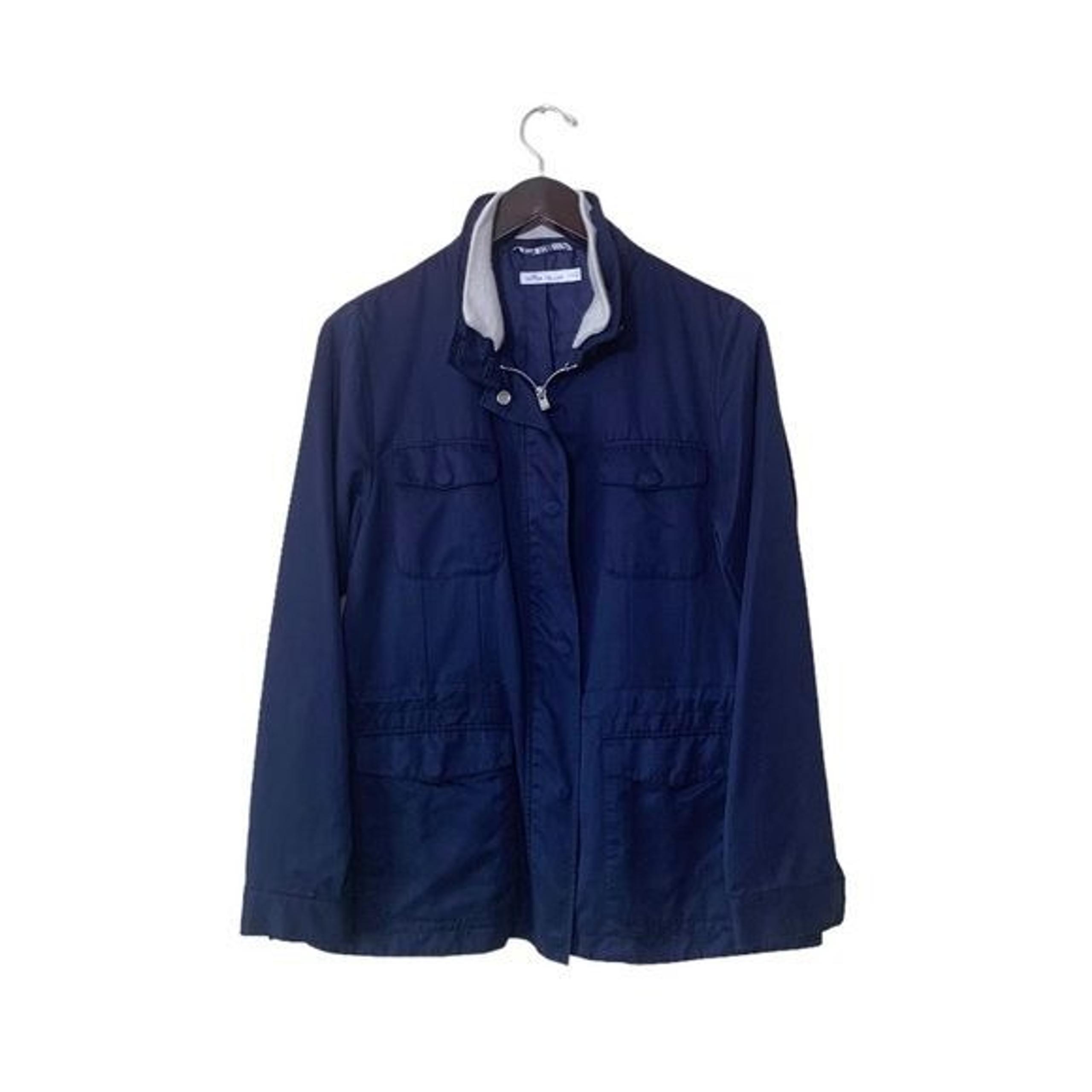 Peter Millar Navy Blue Zip Up Button Drawstring Travel Utility Jacket Size M
