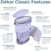Diaper Dekor Classic Diaper Pail Gift Set in White (EE1)