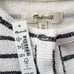 NWT Madewell Cotton Blend Split Crewneck Cardigan Tank Cream Navy Size XS