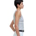 NWT Madewell Cotton Blend Split Crewneck Cardigan Tank Cream Navy Size XS