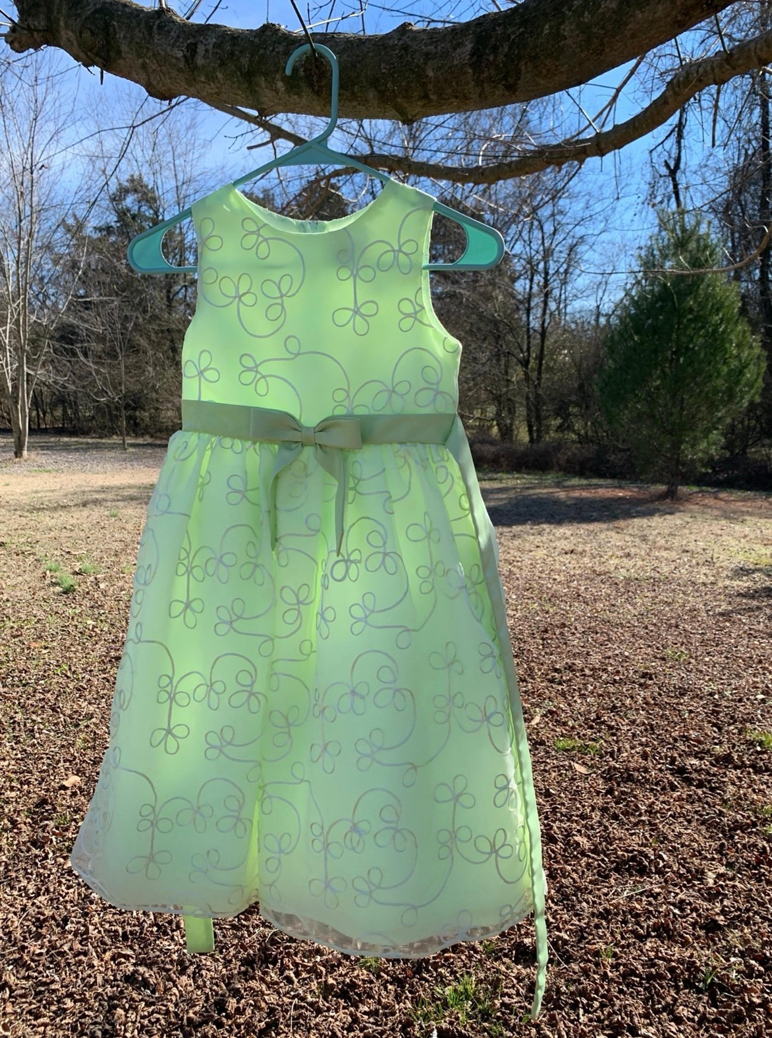 Rare Editions light green girls special occasion party dress